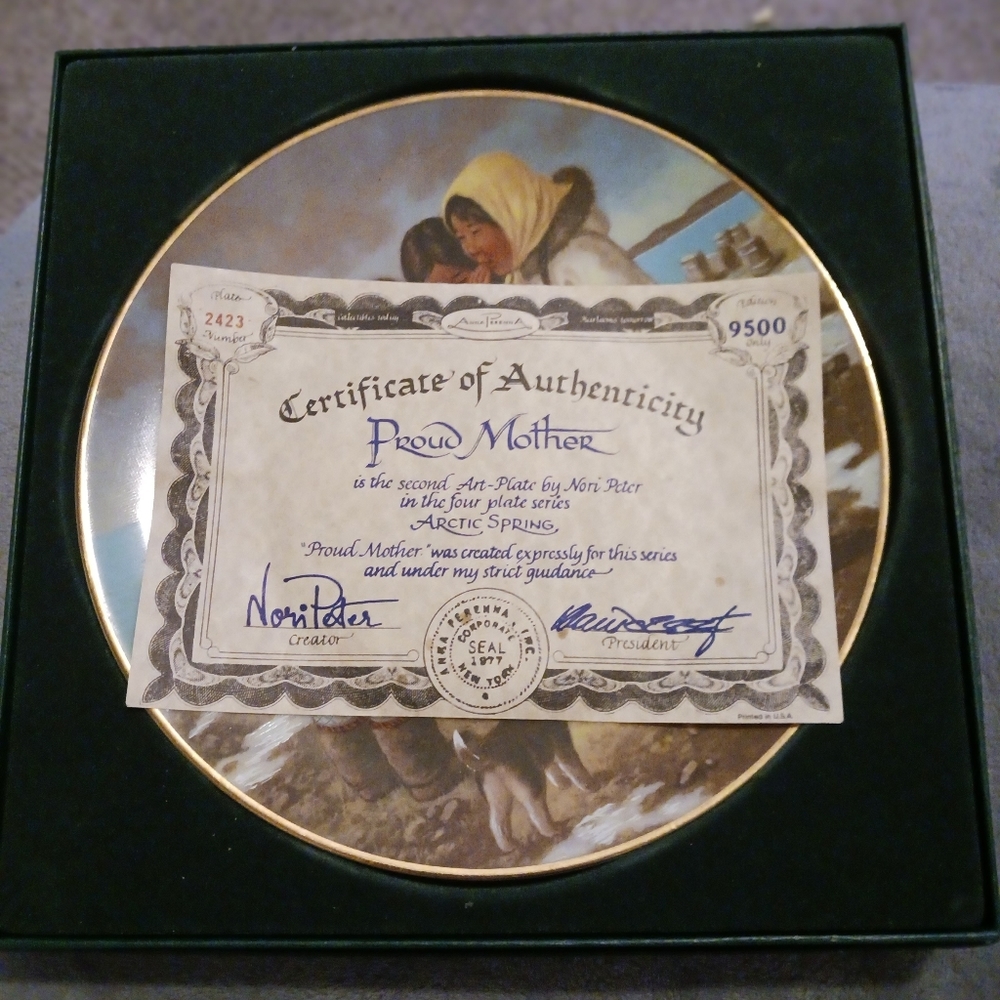 Vintage Nori Peter Arctic Spring Series Ceramic Plate